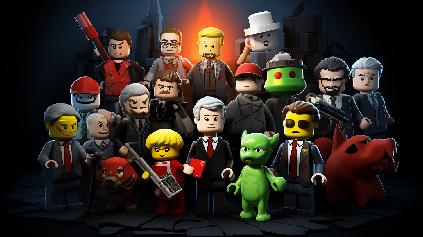 Fun game characters and Canadian politics illustration