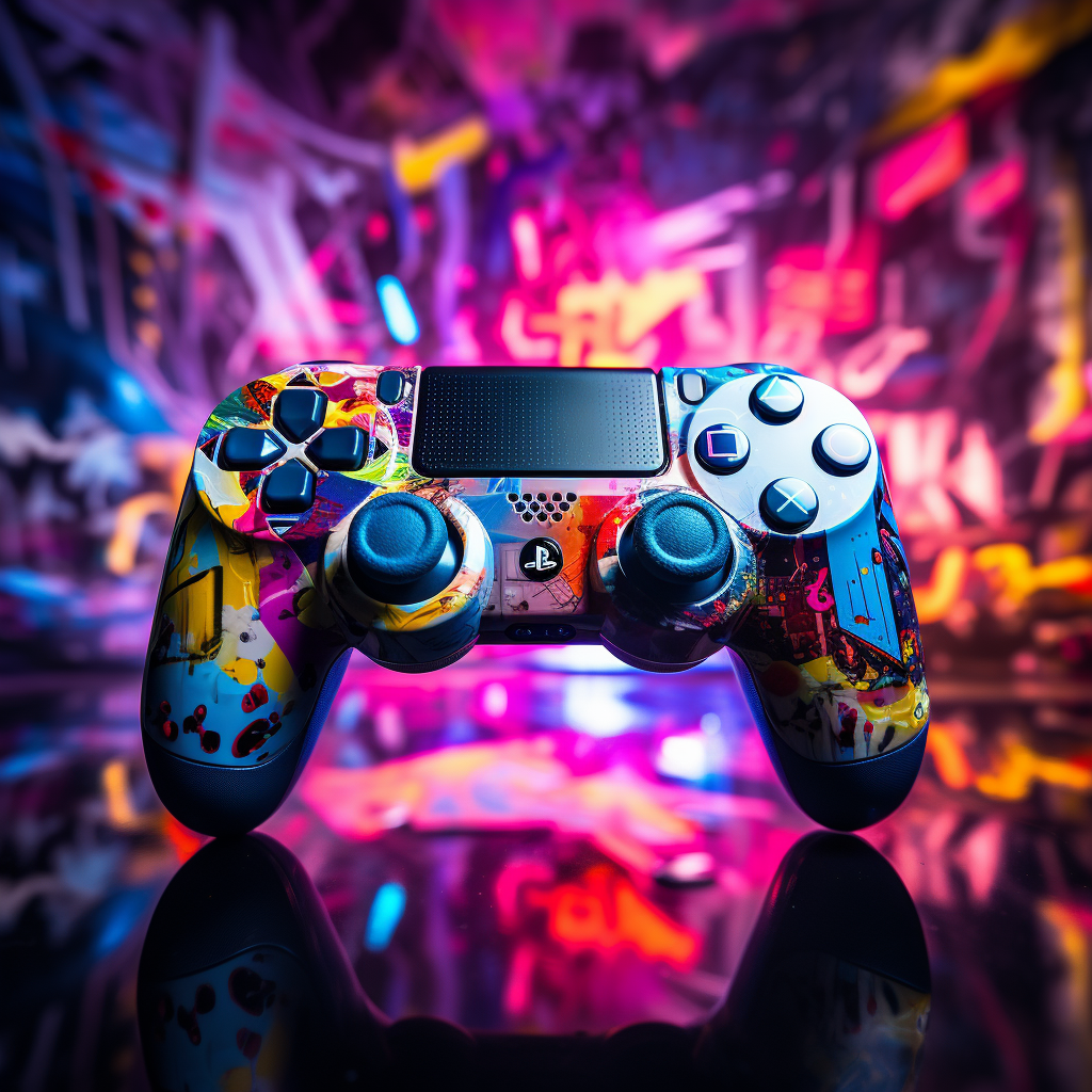 Colorful Game Console Controller for an Enhanced Gaming Experience