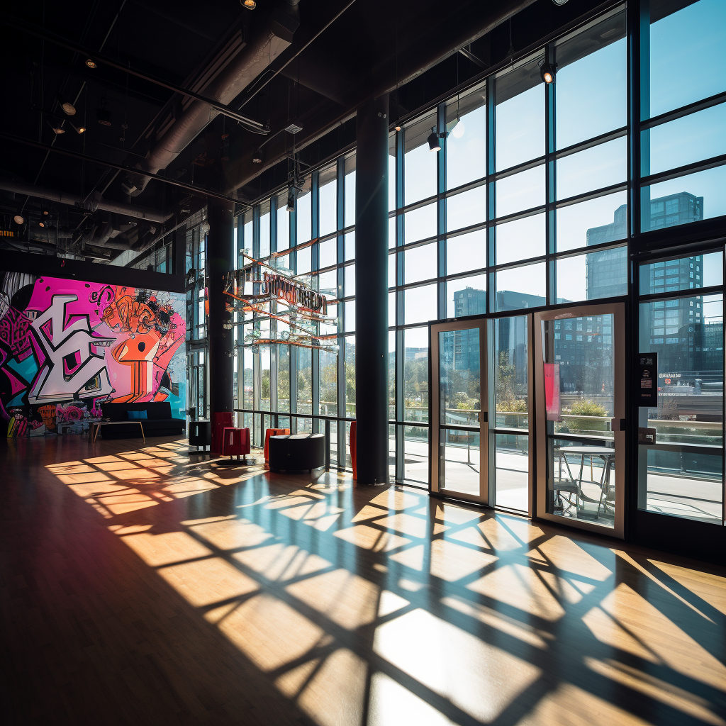 Modern Game Development Building Interior in Chicago