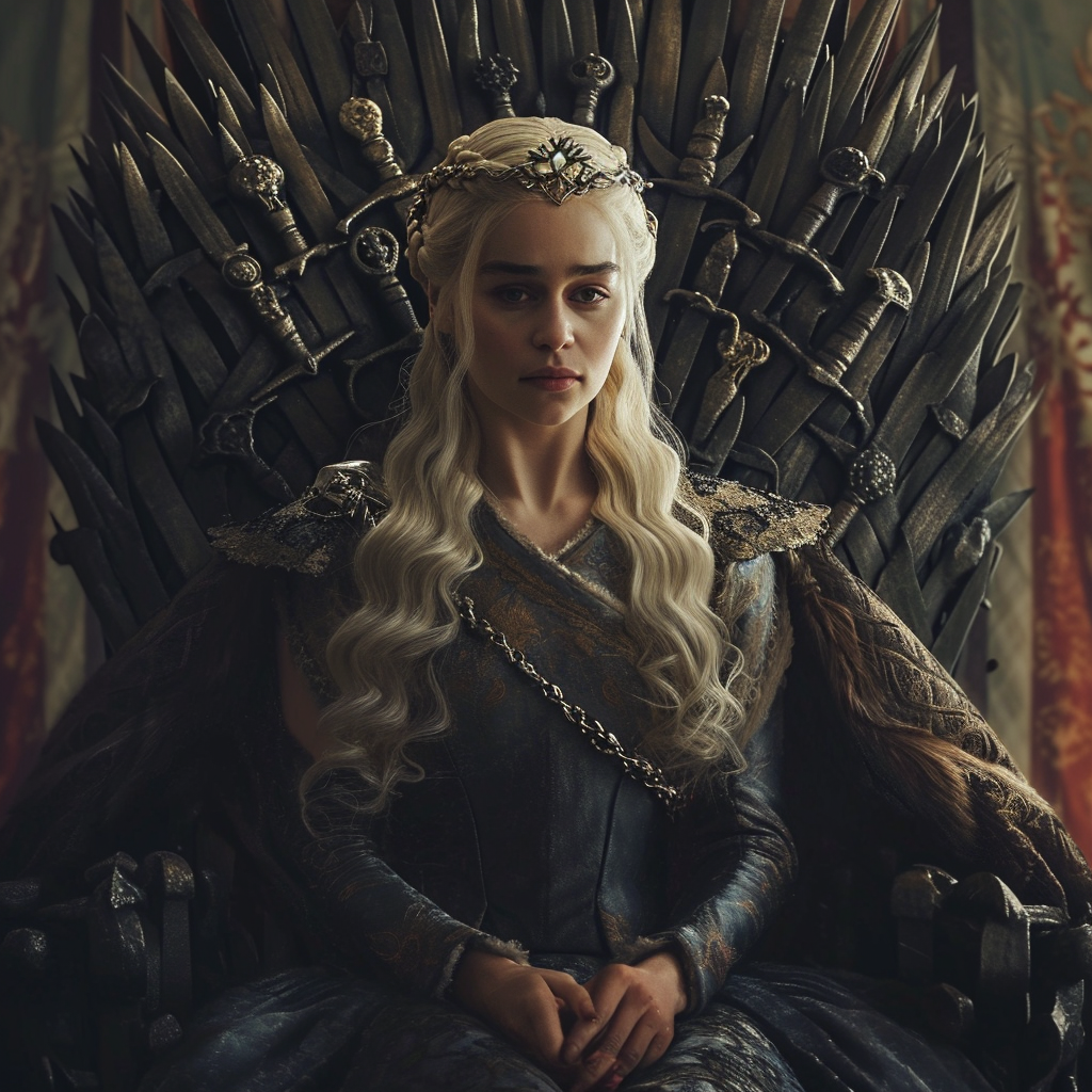 Queen on Game of Thrones Throne