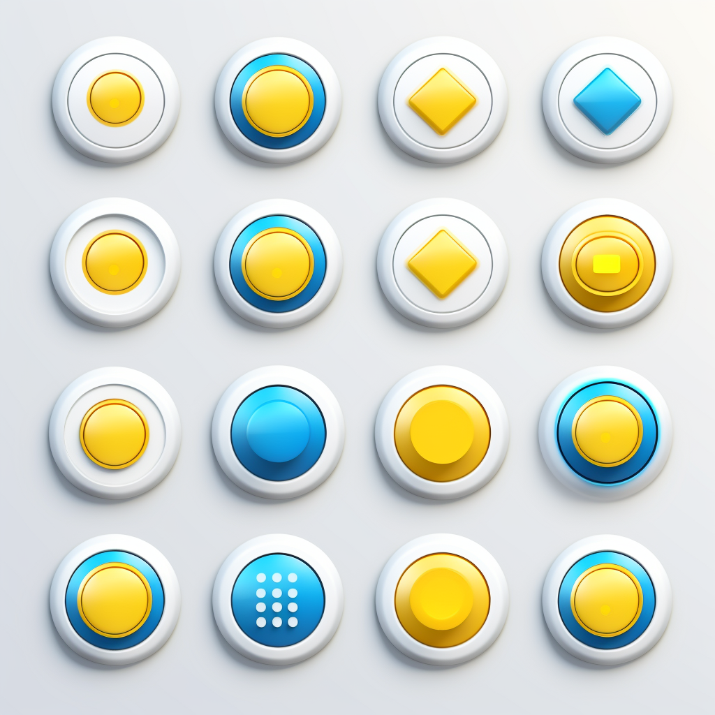 Minimal game UI buttons