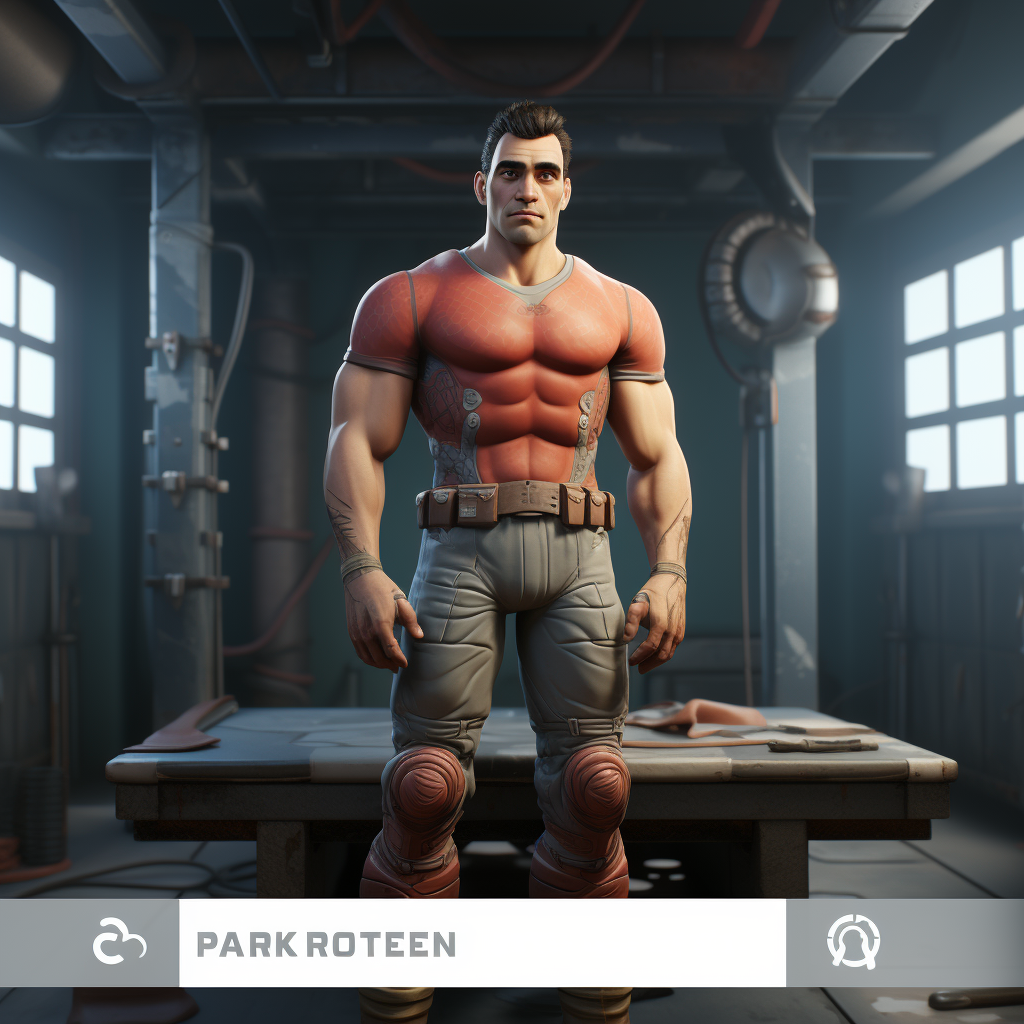 3D game character taking test