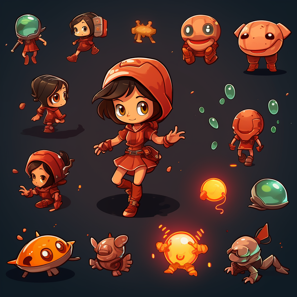 Resource icons for invincible comic 2D platformer game