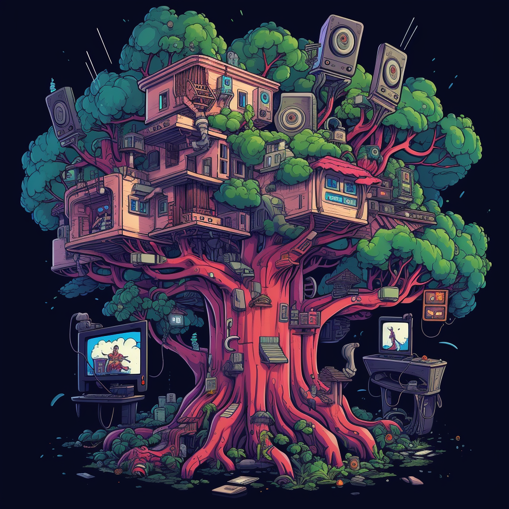 Unique gamer treehouse escape