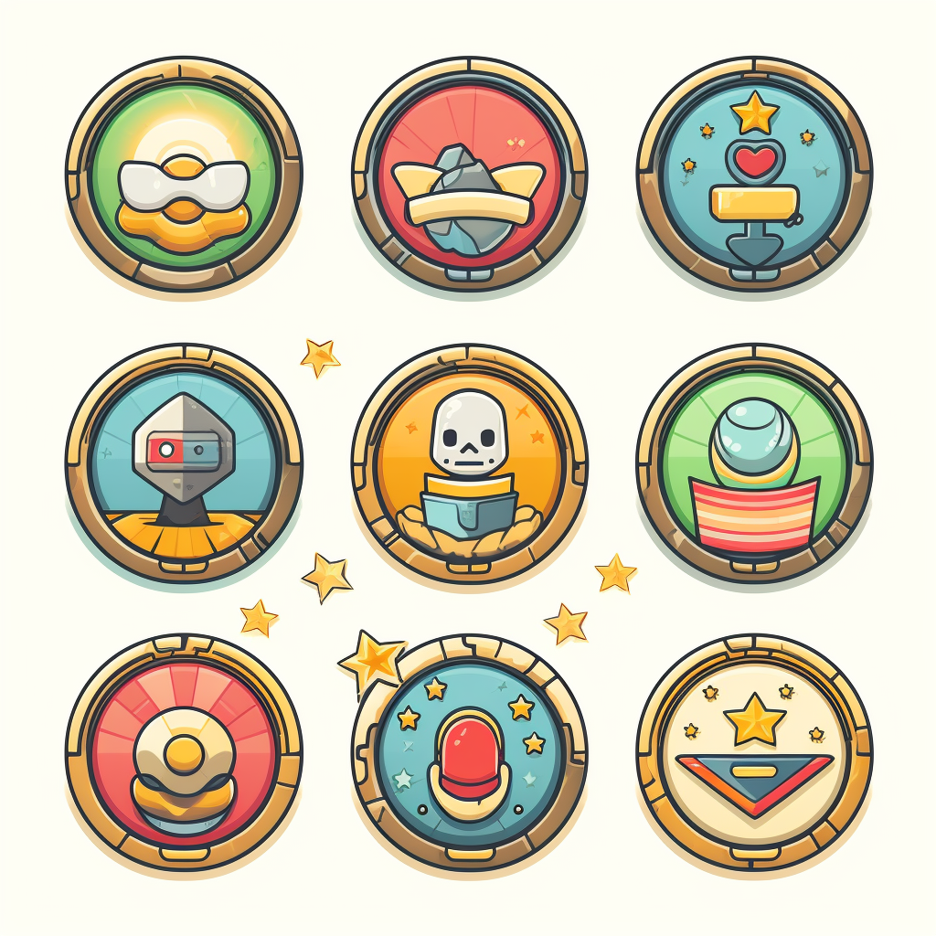 Gamification Icons for Students Achievements