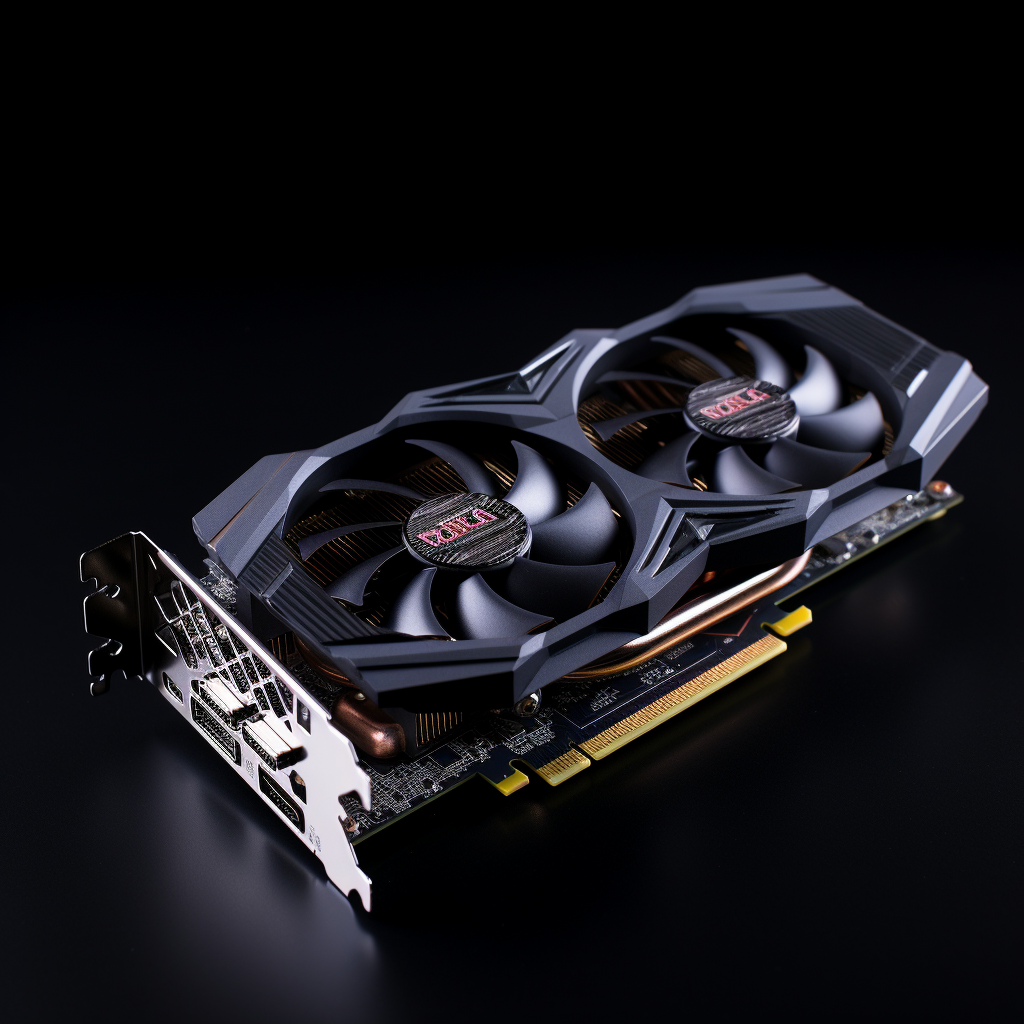 Gaming Graphic Card on Black Background