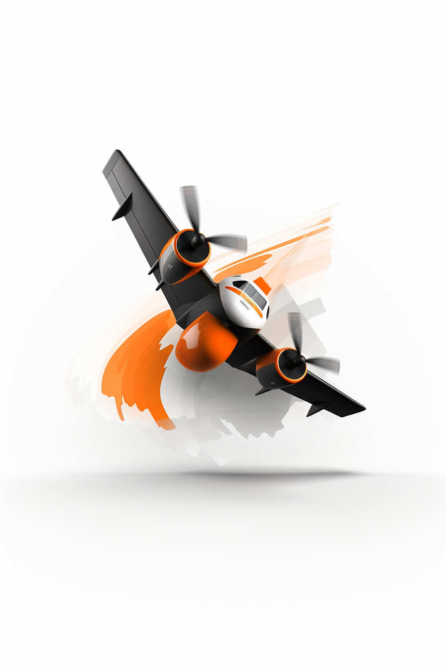 Propeller Plane Taking Off Logo