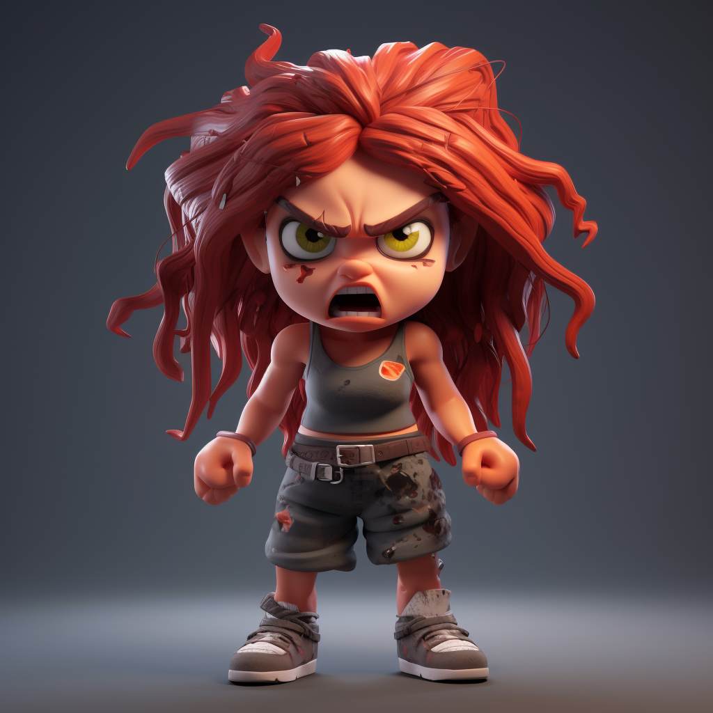 Cartoonish 3D Gaming Character Full Body