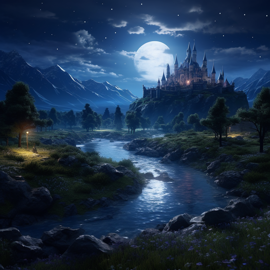 Beautiful Night Scene in MMO Gaming