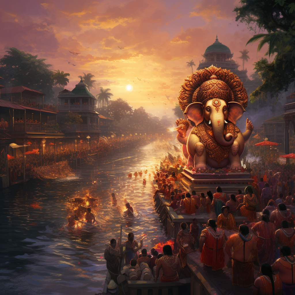 Joyful Ganesha Visarjan Procession