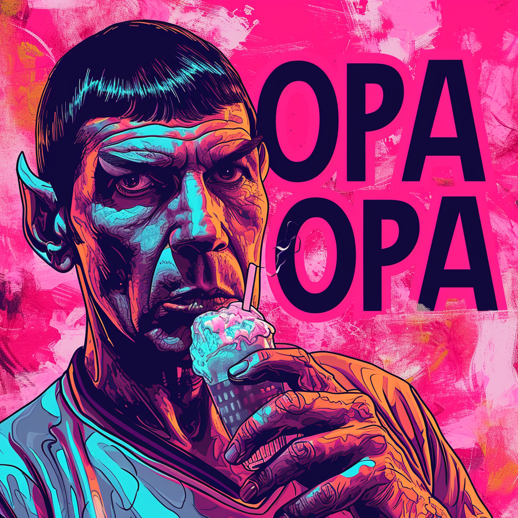 Gangsta Mr. Spock holding ice cream