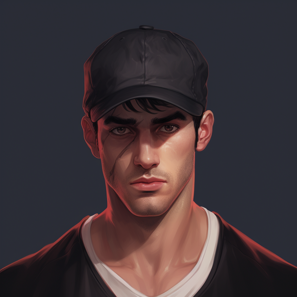 Gangster Angelo portrait baseball cap