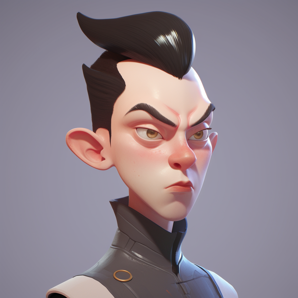 Male Gangster Astro Boy Portrait