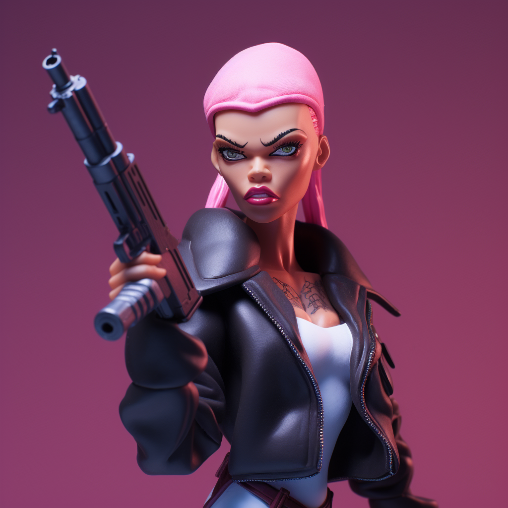 Gangster Barbie Female Portrait