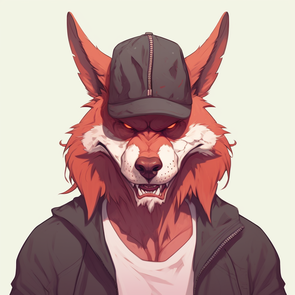 Gangster Ape Fox Hat Portrait