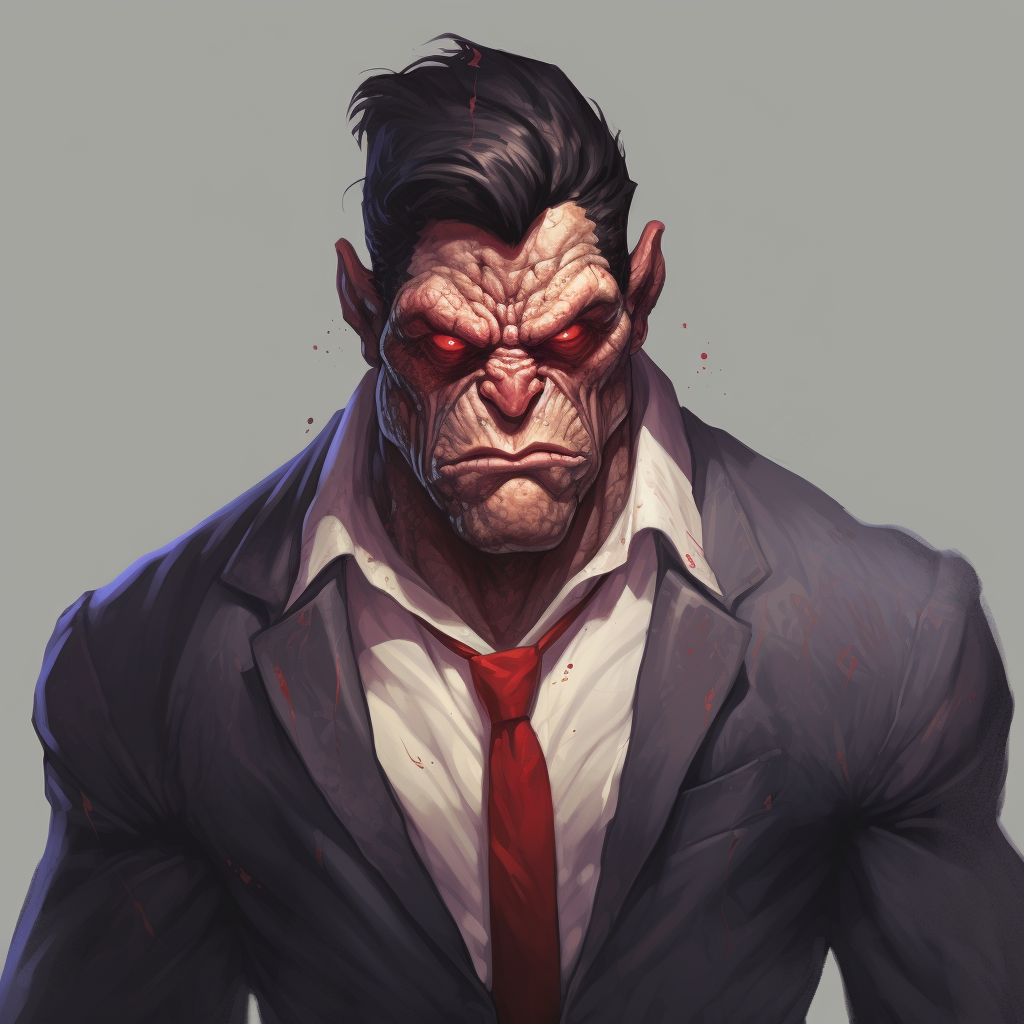 gangster ape portrait male