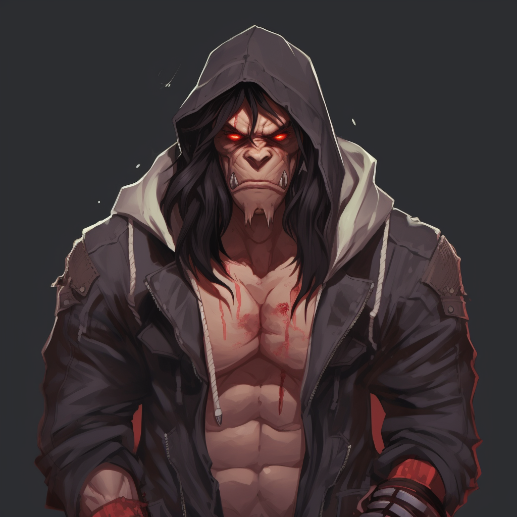 Gangster Ape Ninja Portrait Male