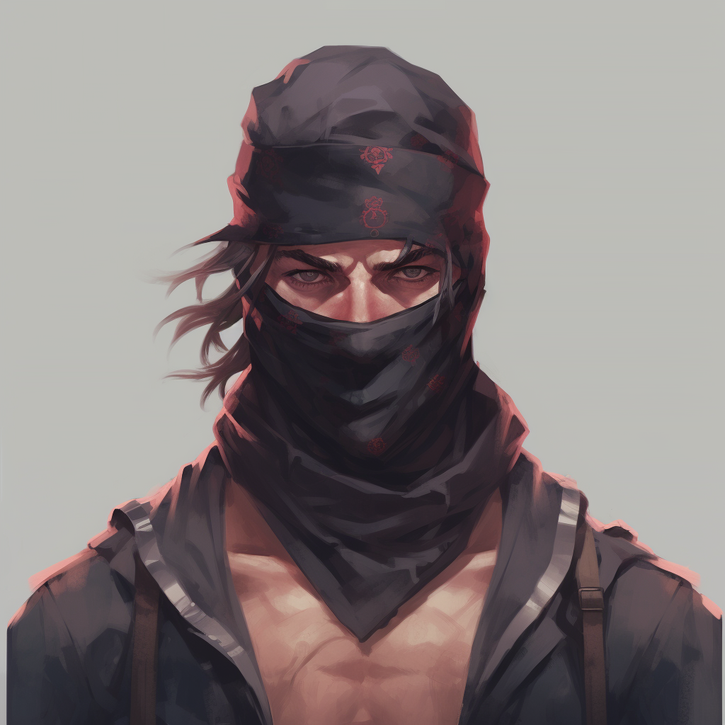 Gangster Confused Ninja Male Portrait