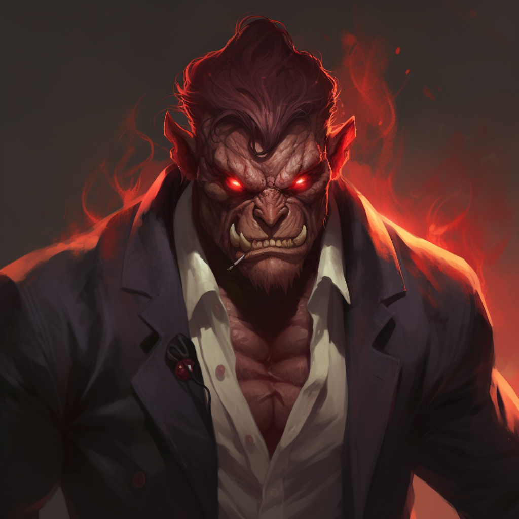 Gangster Devil Ape Male Portrait Image