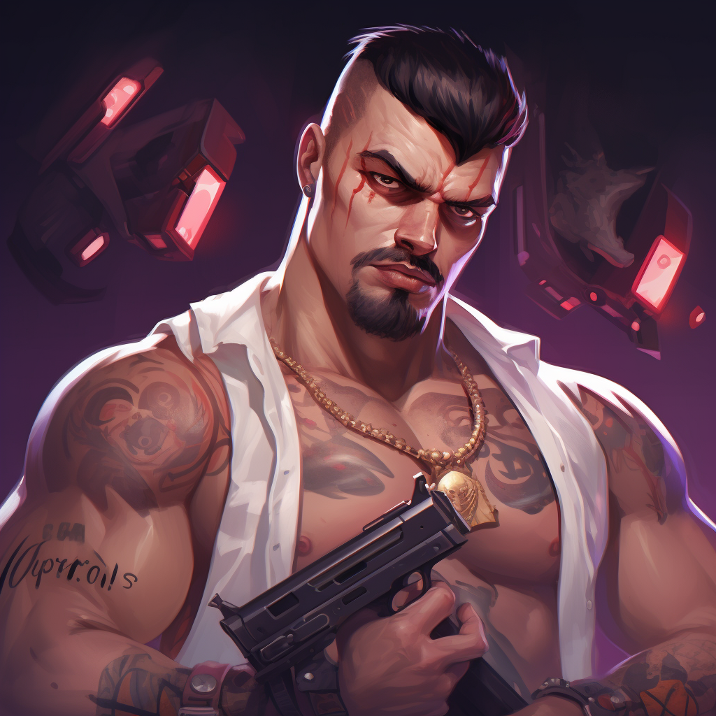 Gangster Gamer Portrait Male