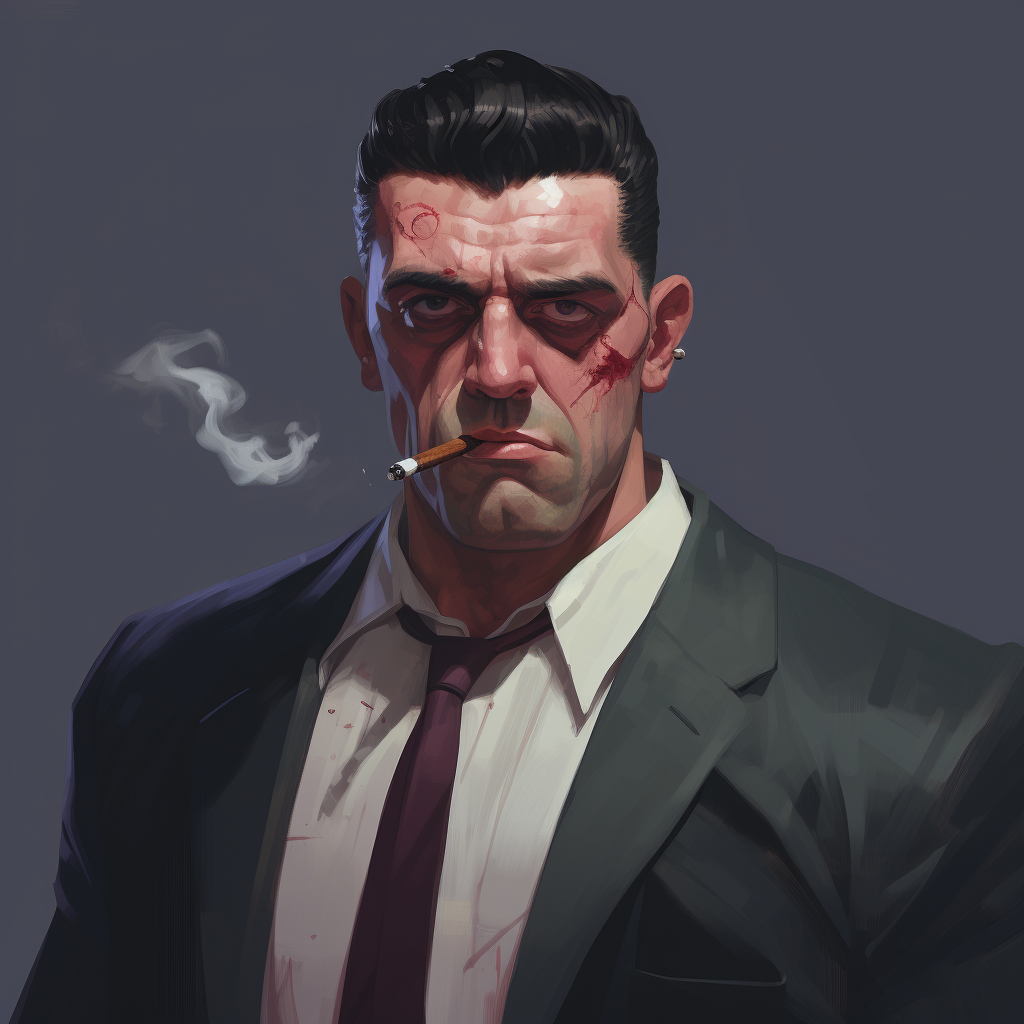 gangster geoff portrait male