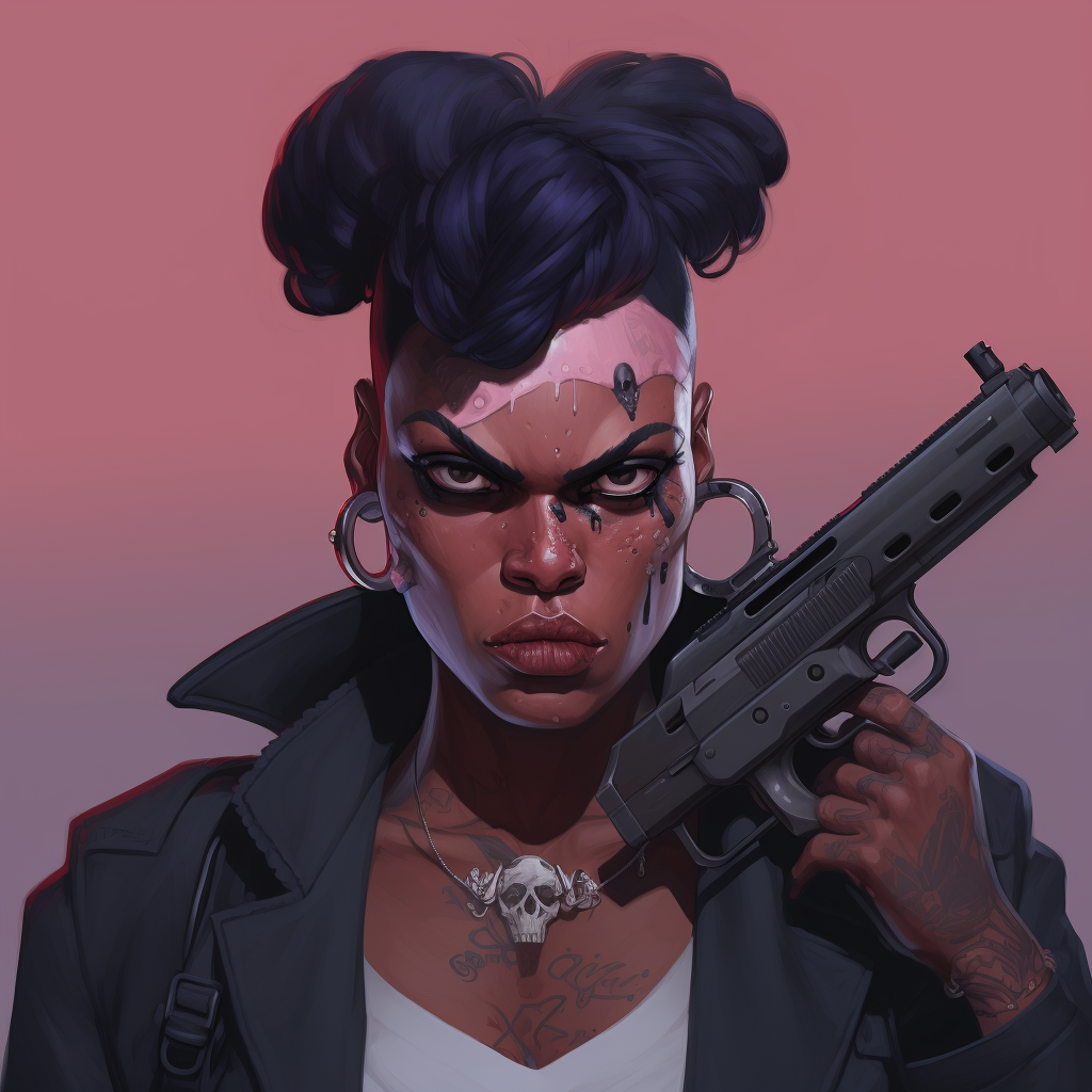 Female Gangster Mbison Portrait Image