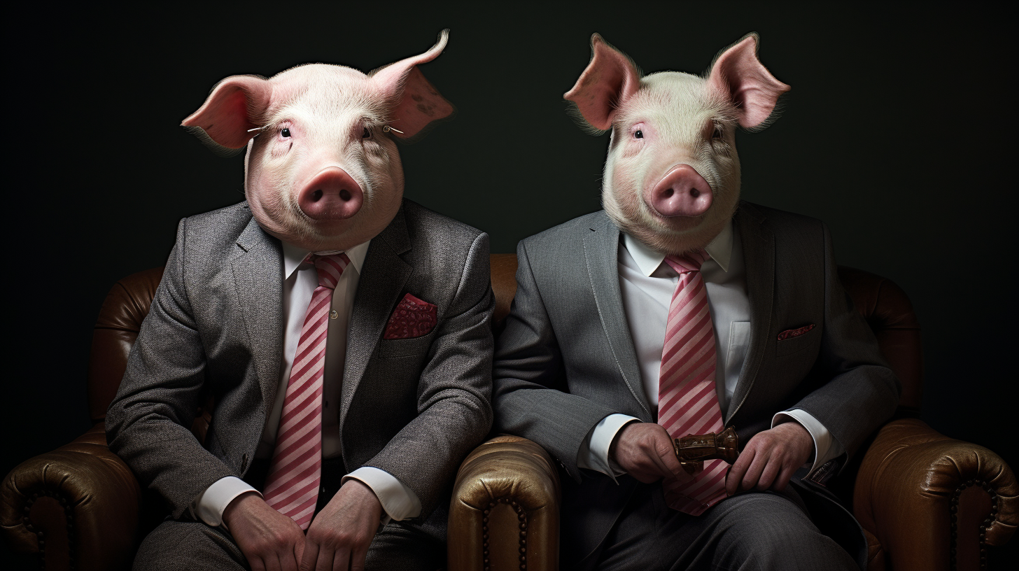 Gangster Pigs in Suits