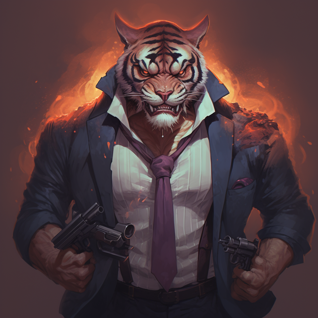 Gangster Tiger Male Portrait