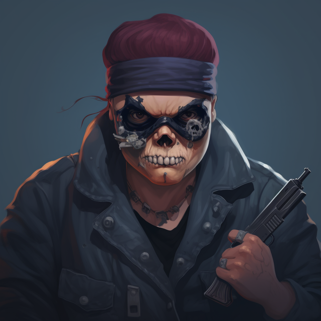 Female gangster portrait