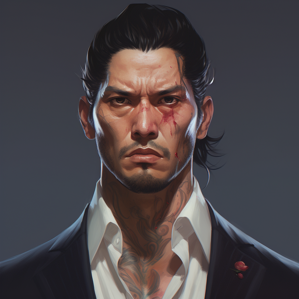 Male Gangster Yakuza Portrait Photo