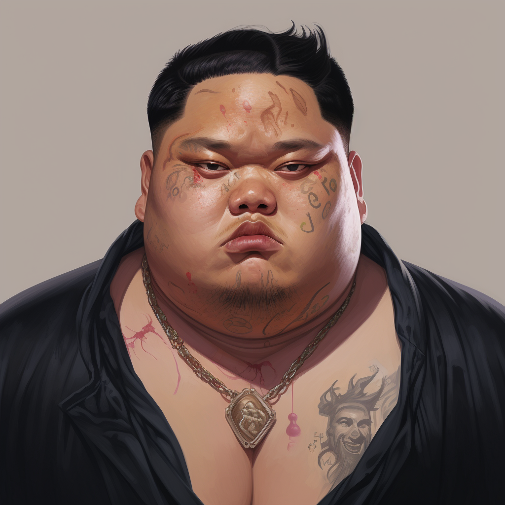 Gangster Hei Fat Male Portrait