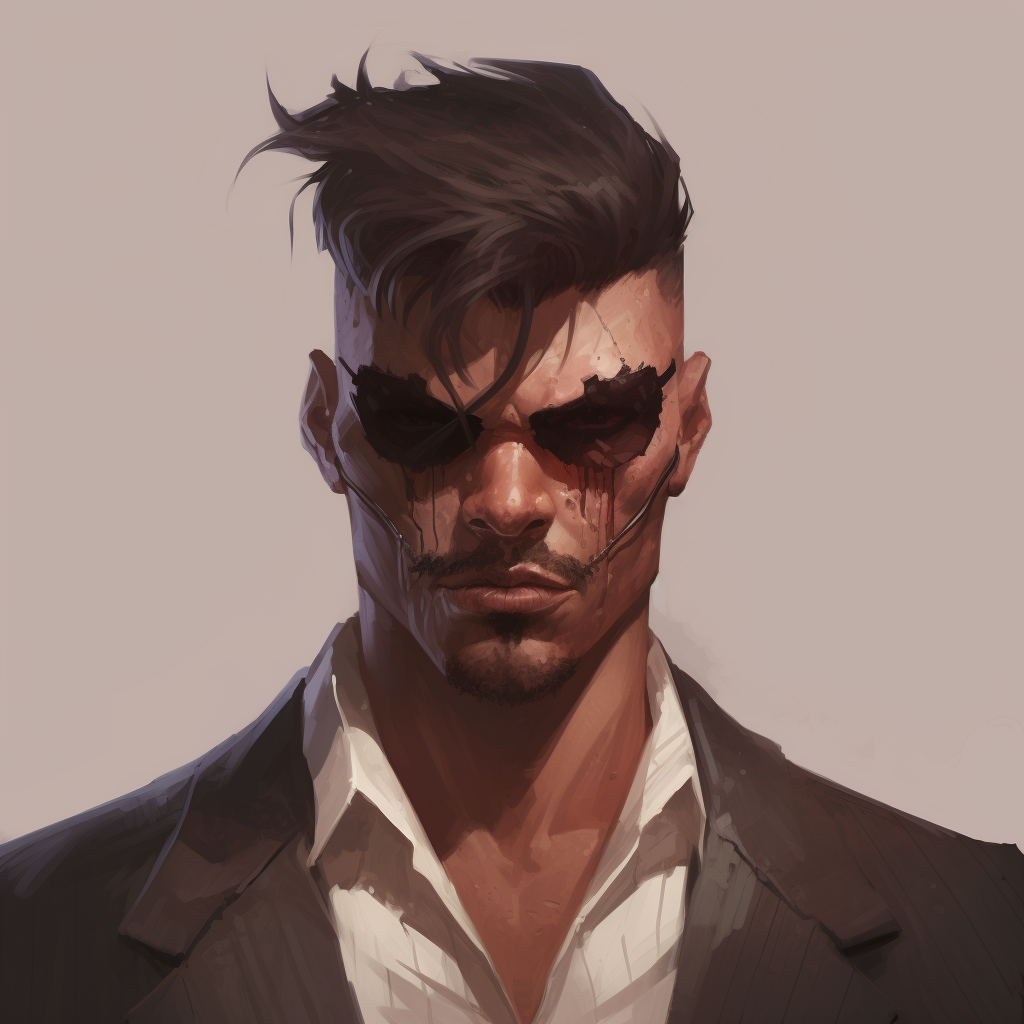 Gangster Shadow King Male Portrait