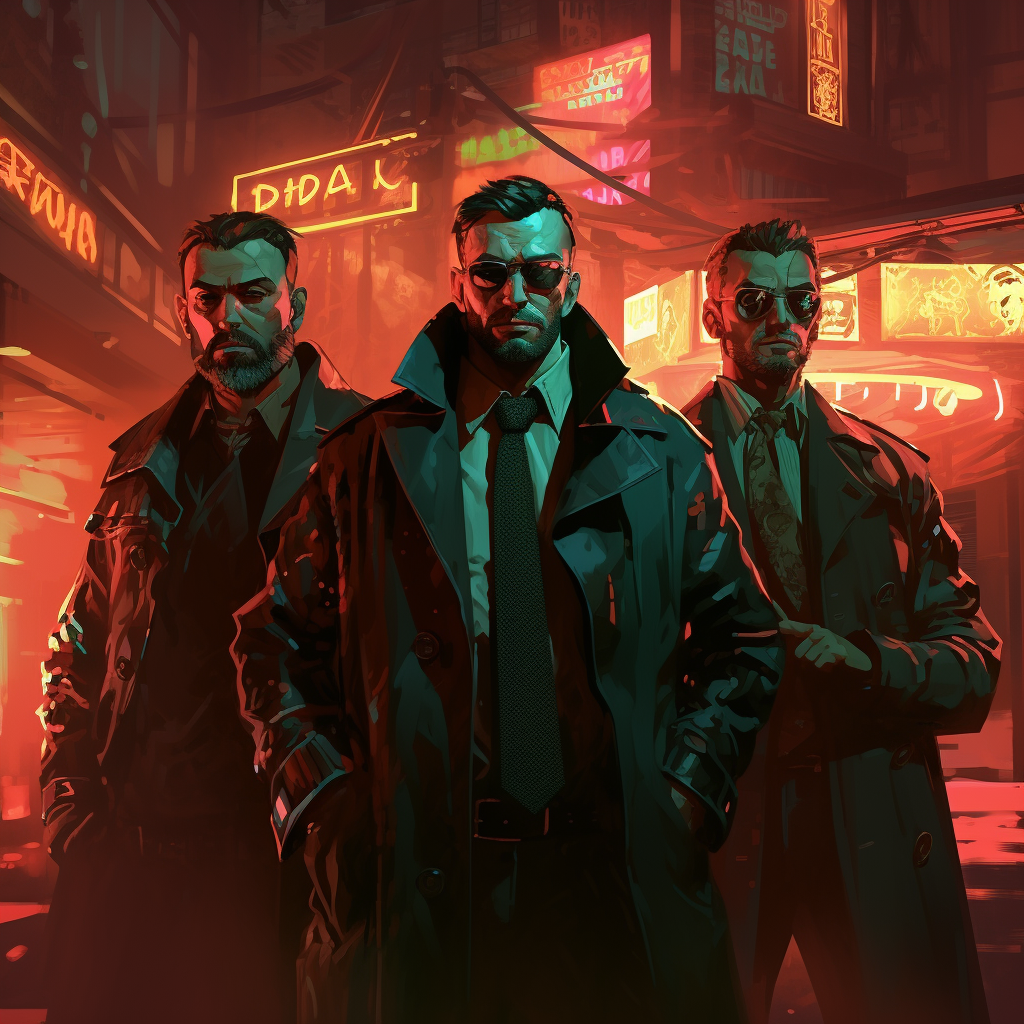 Gangsters in Cyberpunk Style