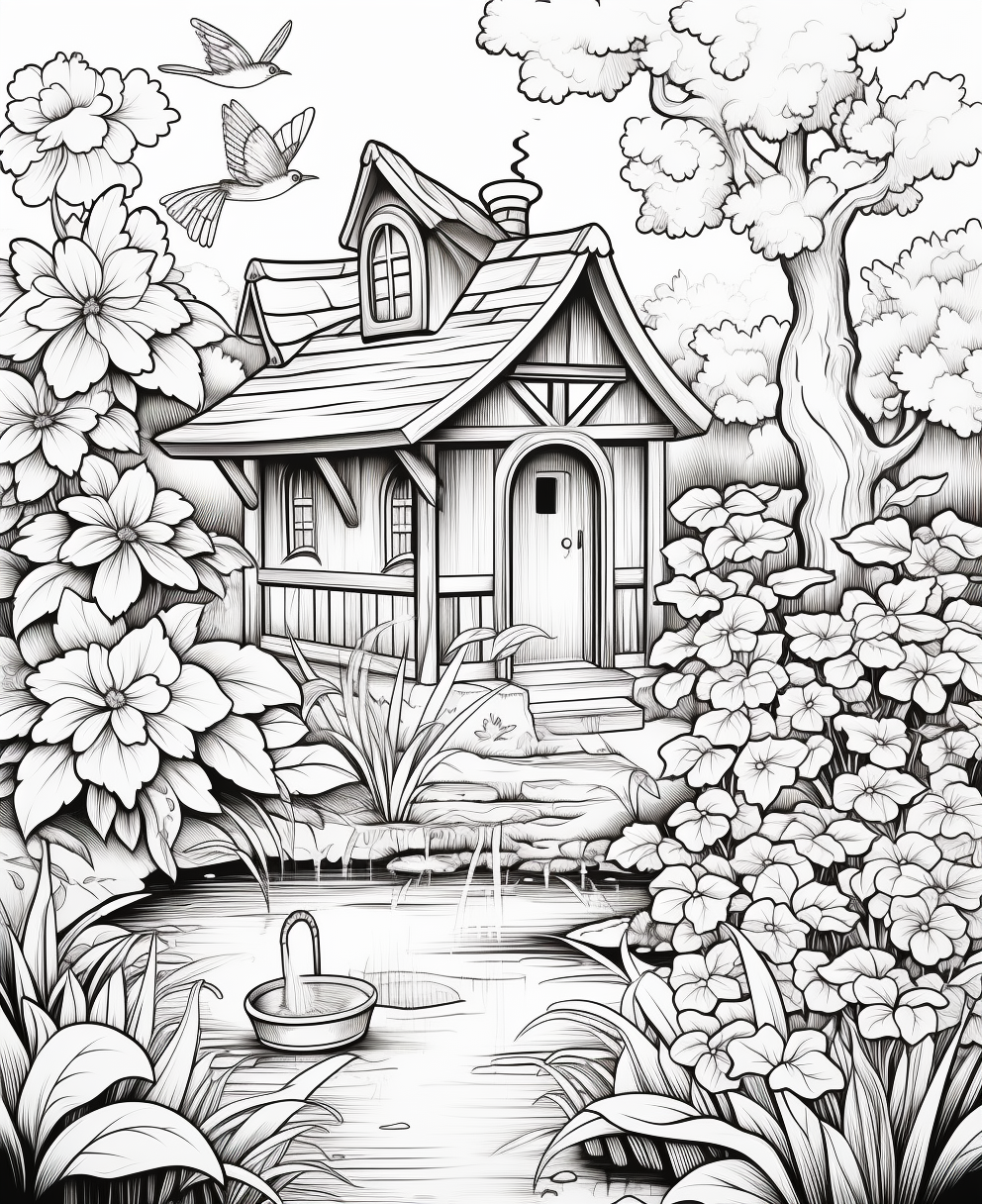 Adult Garden Coloring Page