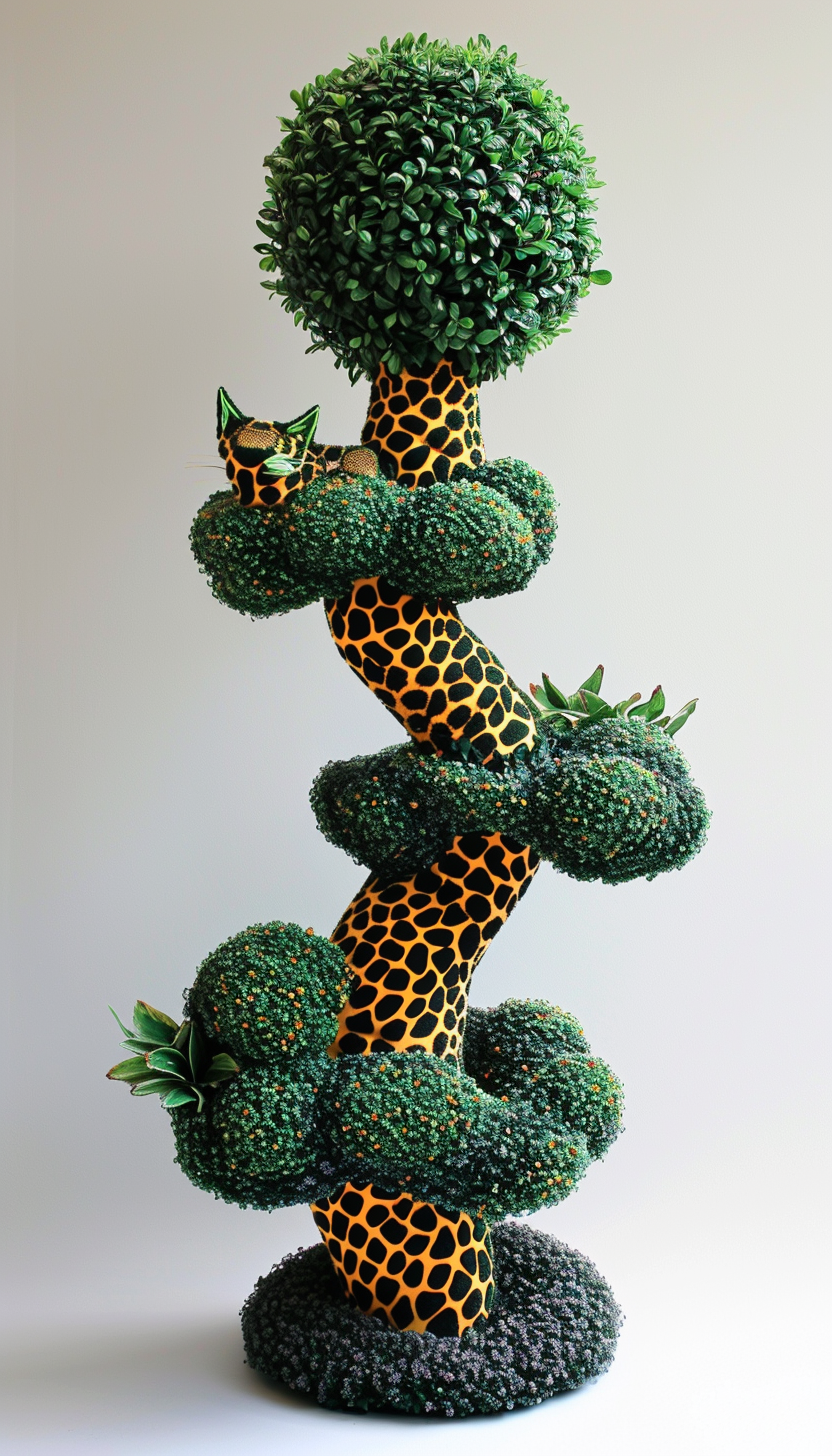 Garden Glamour Topiary Leopard Spots Impressionism