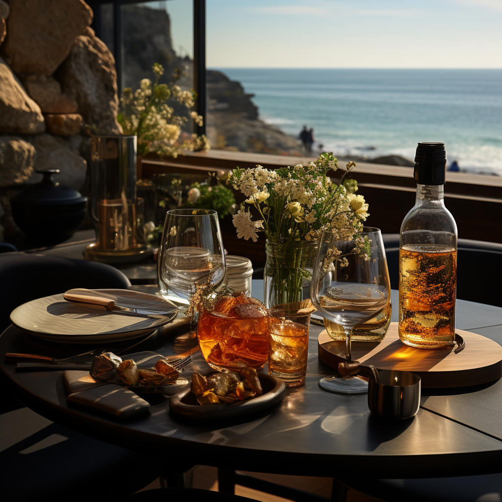 Table set for dinner with water glasses