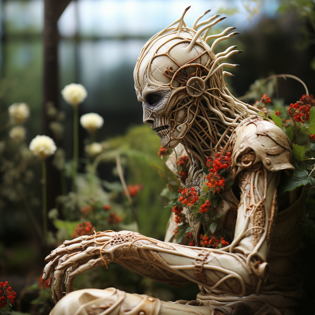 The Pale Man in the Beautiful Garden