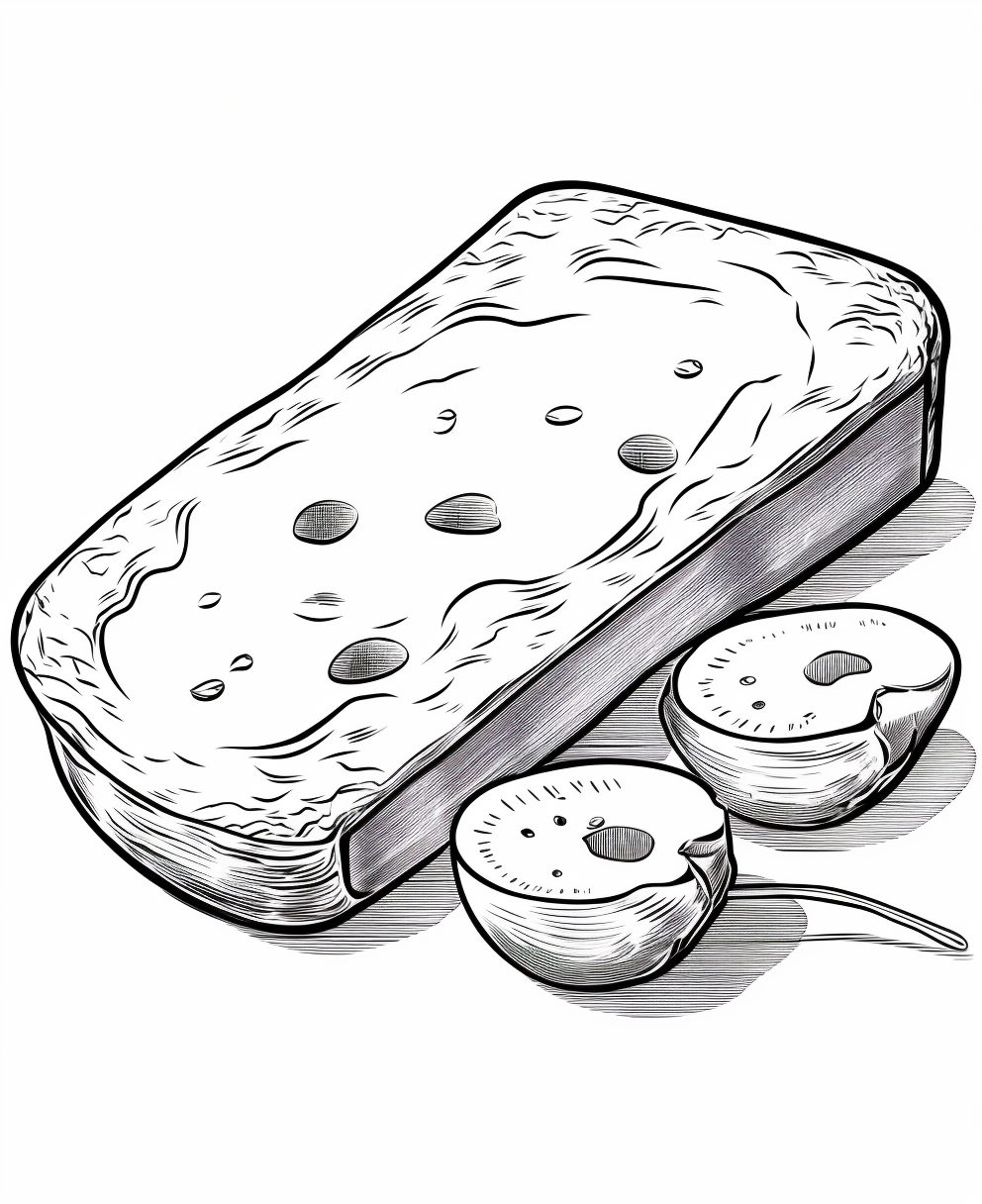 Cartoon-style Garlic Bread with Cheese