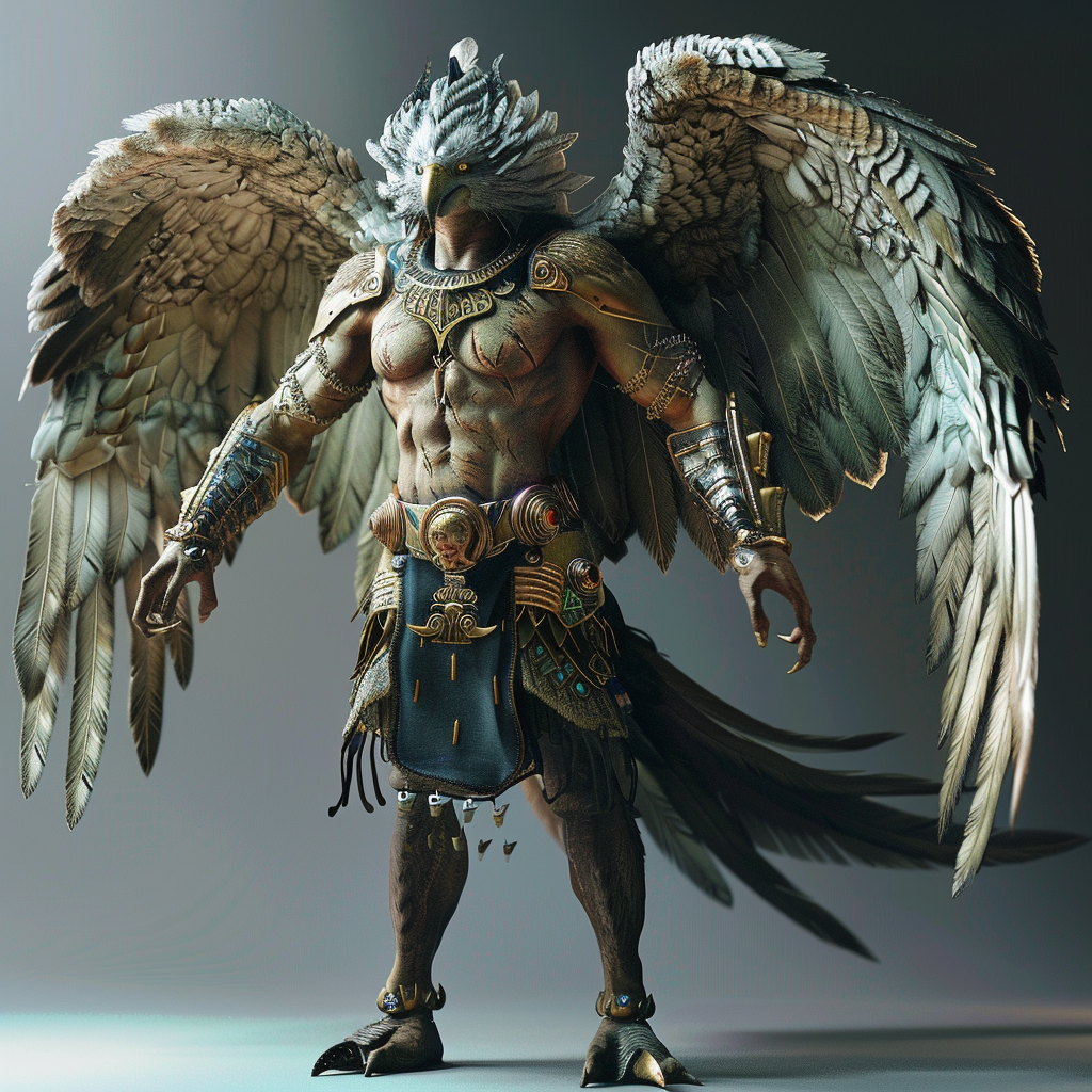 Garuda superhero bird creature winged