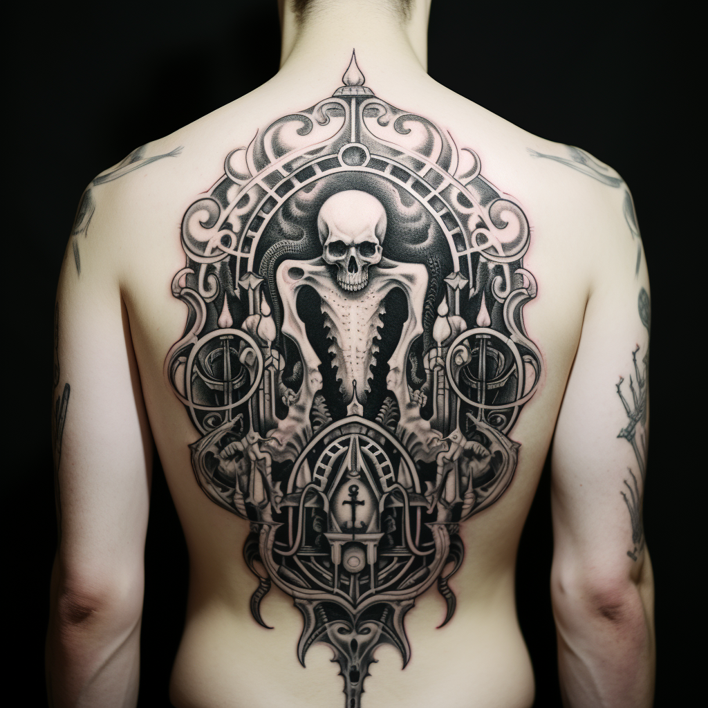 Neo Traditional Tattoo: Gates of Hell