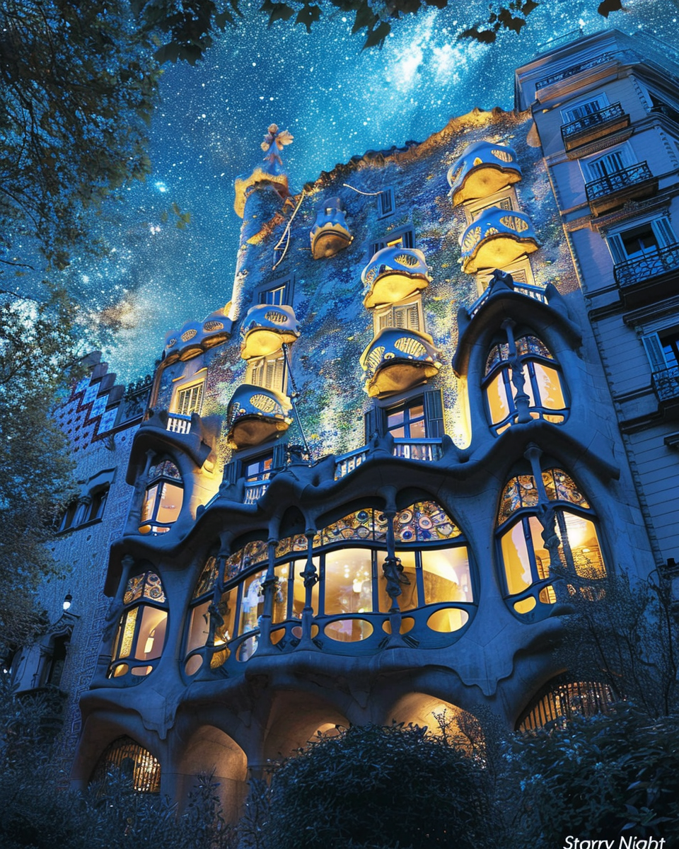 Architectural masterpiece inspired by Van Gogh's  Starry Night