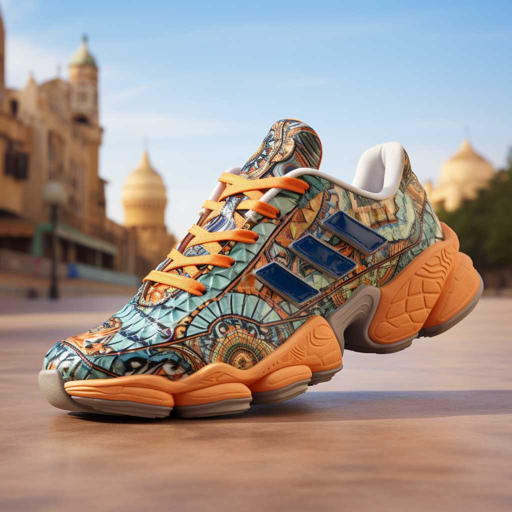 Fashionable Gaudí Style Adidas Sneakers