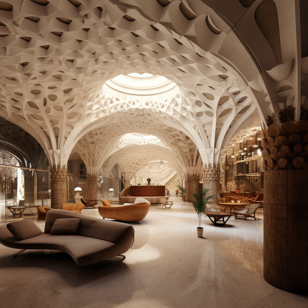 Gaudi Style Hotel Lobby Image