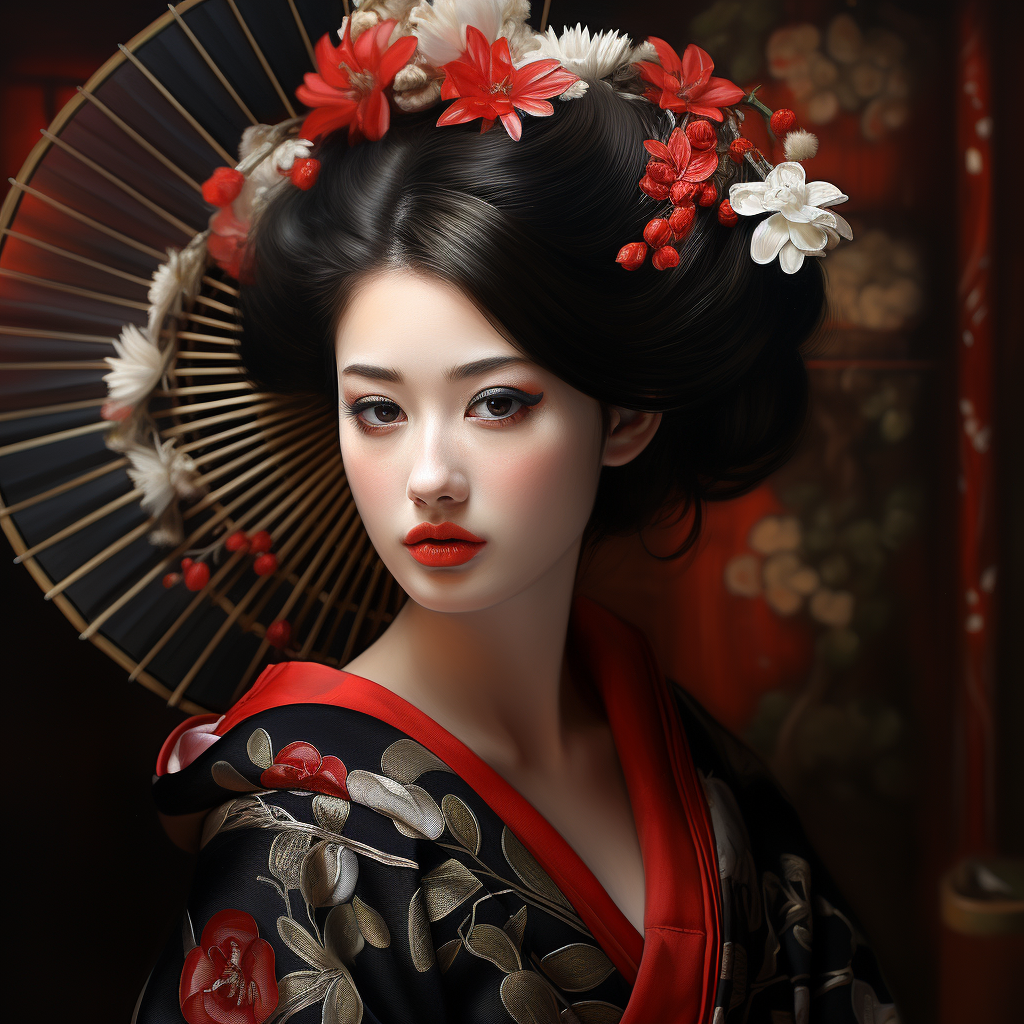 Beautiful geisha in high resolution