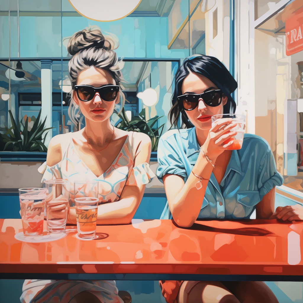 Gemini modern glasses with bright colors