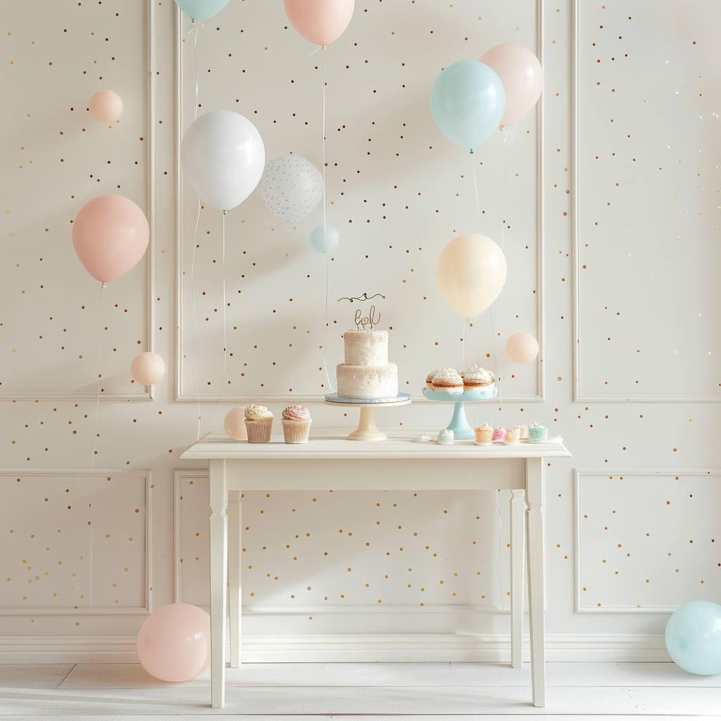 Gender Neutral Birthday Party Wall Mockup