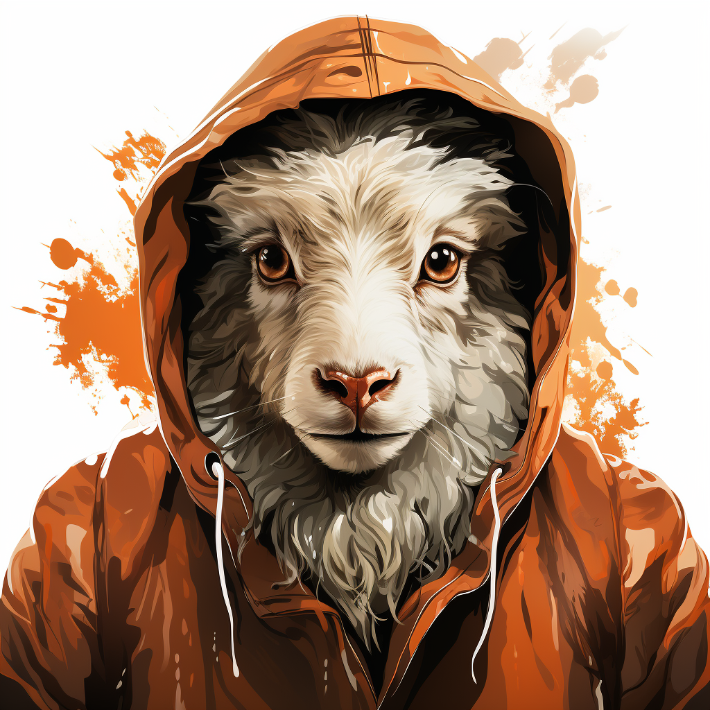 Sheep in Cute Wolf Hoodie