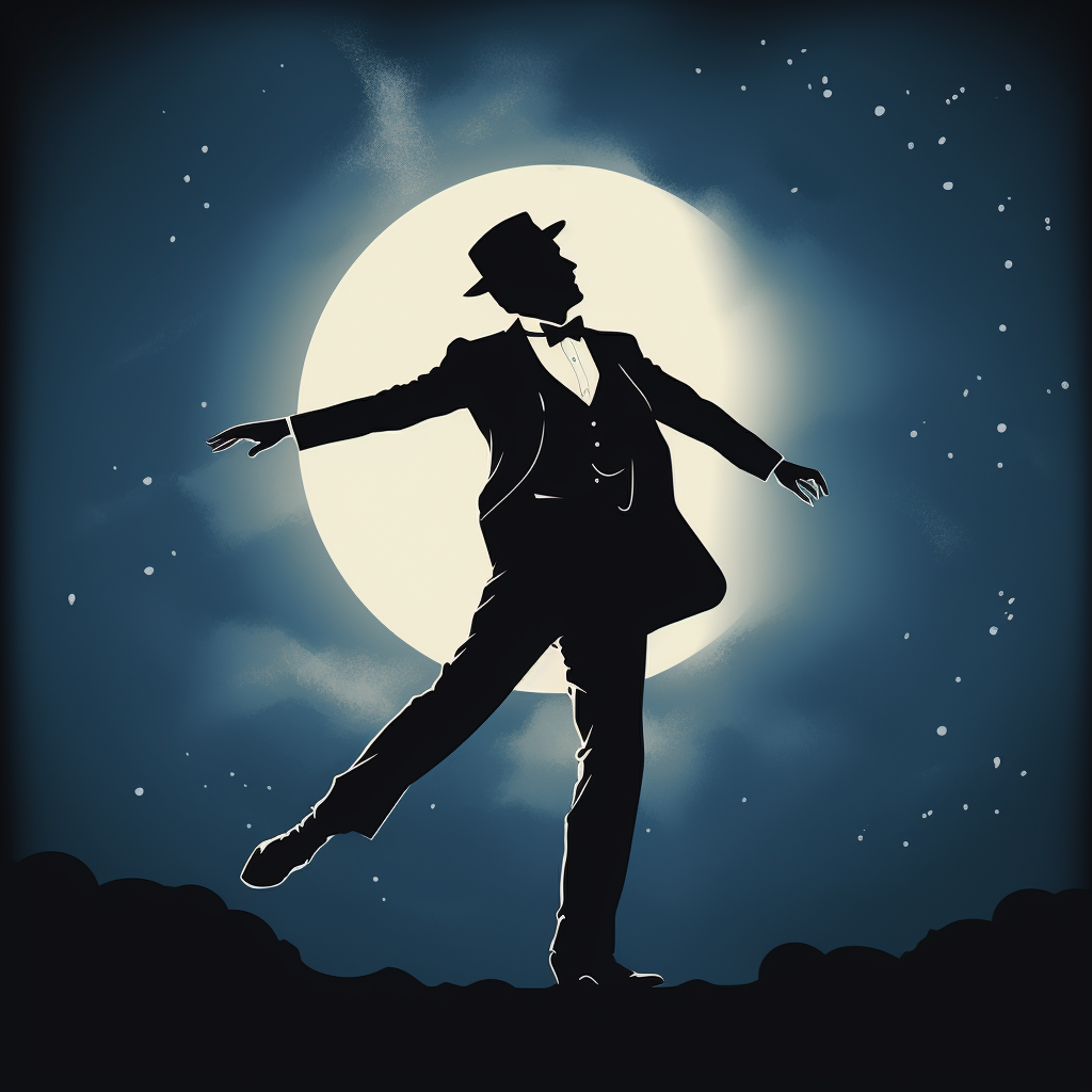 Gentleman dancing in moonlight