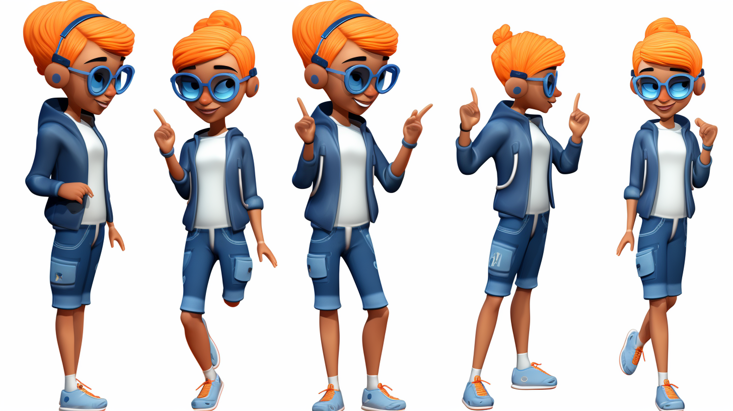 Gen Z Black Woman with Short Orange Hair