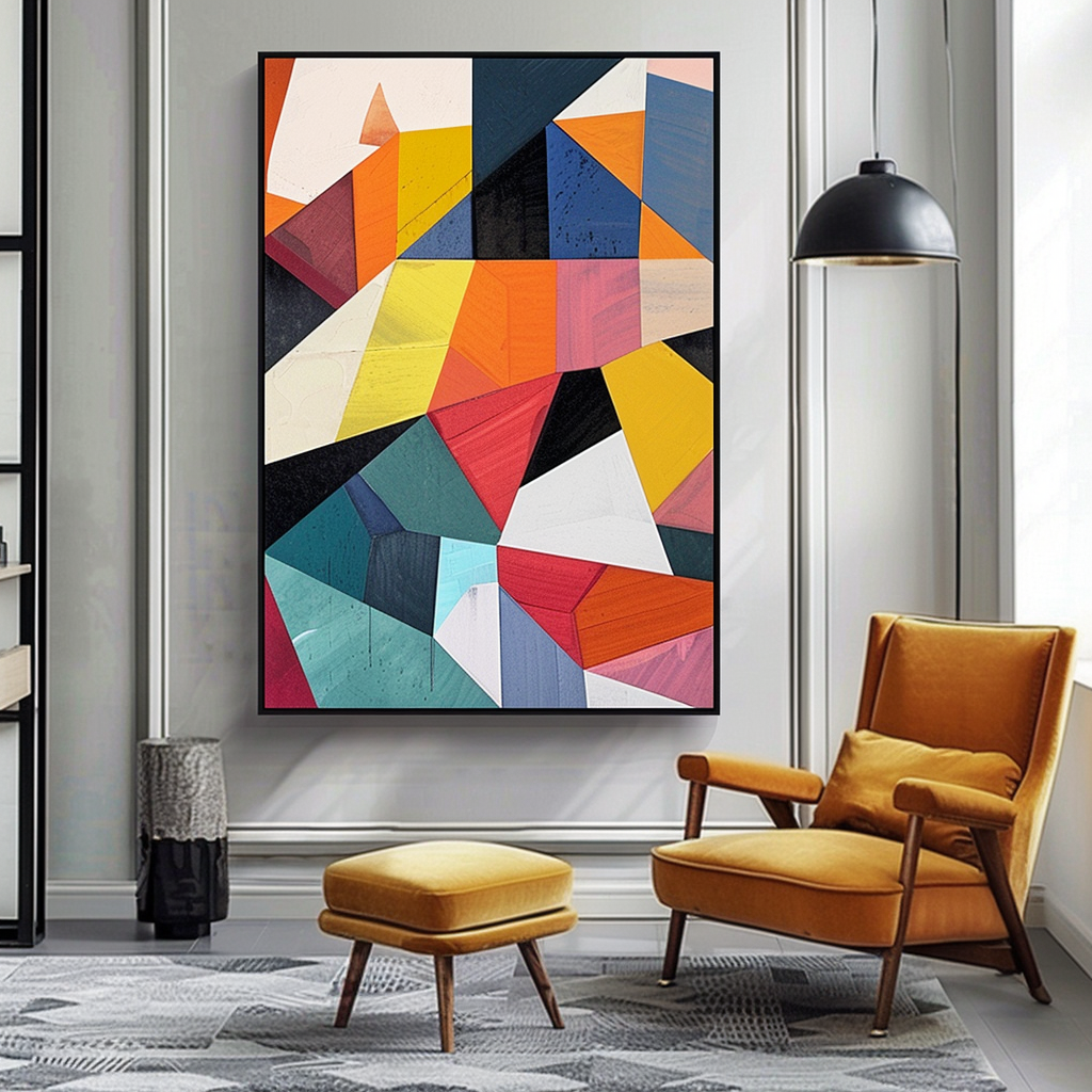 Geometric Abstraction Office Wall Art